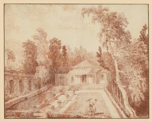 Pavillon in einem Park von Hubert Robert