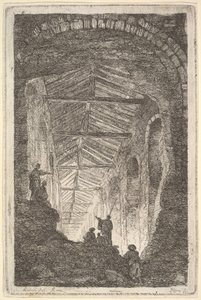 Platte 10: Die antike Galerie: eine große überdachte Galerie, Licht von hinten einfallend, ca. 1763-64