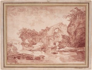 Ruinen am Meer bei Neapel: die „Scola di Virgilio“ von Hubert Robert