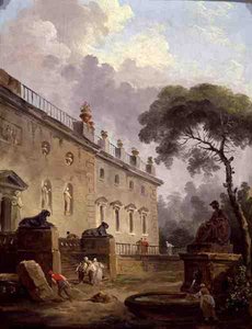 Terrasse der Villa Madama von Hubert Robert