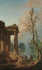 Das Portikus eines Landhauses von Hubert Robert