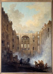 Der Brand der Oper im Palais Royal (Paris) von Hubert Robert