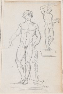 Zwei Statuen männlicher Nackter