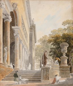 Ansicht der Villa Medici von Hubert Robert