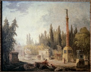 Ansicht des Gartens des Musée des Monuments Français