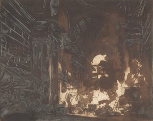 Wäscherinnen in einer Ruinengalerie, ca. 1760