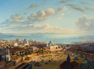 Blick auf Konstantinopel vom Seraskerturm (Bayezid oder Seraskier)