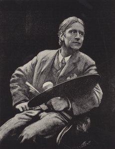 Hubert Herkomer, britischer Künstler (Lithografie)