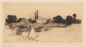Den Bach überqueren von Hubert von Herkomer