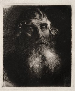 Studie eines alten Mannes Kopf von Hubert von Herkomer