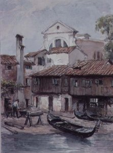 Werft in der Nähe der Kirche San Trovaso, Venedig