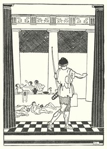 Odysseus tötet die Freier der Penelope