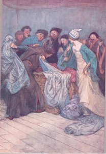 Schämen Sie sich nicht? Lassen Sie die Kleidung in Ruhe, Illustration aus Die lustigen Weiber von Windsor, 1910