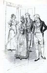 Der Ball im Gasthaus zur Krone (Illustration) von Hugh Thomson