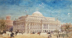 Ein Entwurf für das Zollhaus der Vereinigten Staaten, New York von Hughson Frederick Hawley