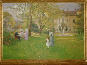 Park einer eleganten Wiener Villa von Hugo Charlemont