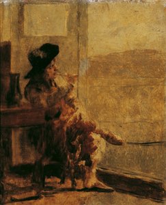 Sitzender Raucher