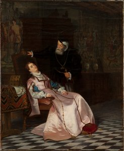 Gustav Vasa findet seine Gemahlin Catherine Stenbock schlafend und hört sie sagen König Gösta, ich liebe...