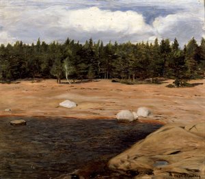 Der Strand, Niemenlautta von Hugo Simberg