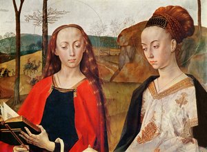 Heilige Margarete und Heilige Maria Magdalena (Detail) aus dem Portinari-Altar von Hugo van der Goes