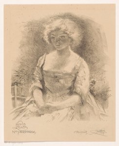 Sitzendes Mädchen von Huib Luns (signed by artist)