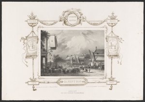 Umzug mit einer Druckerei, 1836 von Huib van Hove Bz
