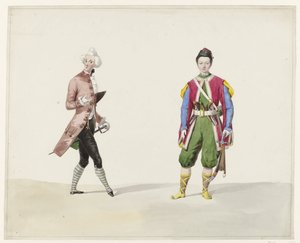 Zwei Männer in historischem Kostüm, 1841