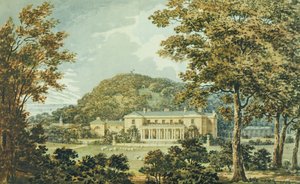 Die Südfront mit Ostfront in Perspektive, aus dem Roten Buch für Antony House, ca. 1812