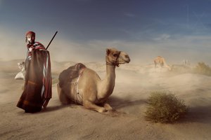 Arabischer Wüstenreisender