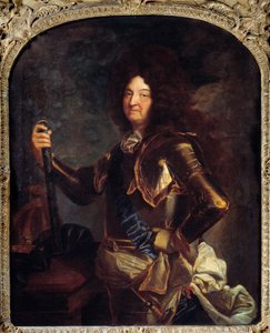 Porträt des Königs von Frankreich Ludwig XIV. (1638-1715) in Rüstung von Hyacinthe Francois Rigaud
