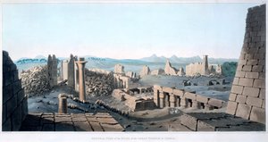 Gesamtansicht der Ruinen des Großen Tempels von Karnak, Ägypten von I Clark