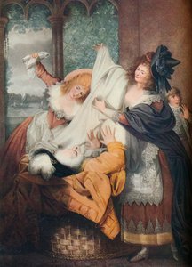 Die lustigen Weiber von Windsor: Akt III, Szene III, 18. Jahrhundert von I. P. Simon