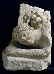 Mann von einem Löwen angegriffen, Fragment aus Osuna (Urso), Spanien