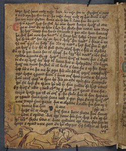 Pferdekampf, aus Heynesbok (Das Buch von Heynes), erste Hälfte des 16. Jahrhunderts von Icelandic School