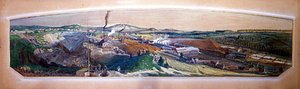 Industrielandschaft im Blanzy-Kohlefeld, Saone-et-Loire