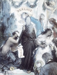 Aquarell-Lithographie zum Gedenken an den 100. Geburtstag von Hector Berlioz von Ignace Henri Jean Fantin Latour