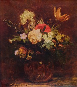 Schale mit Blumen, 1864, 1935