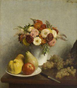Blumen und Früchte, 1865 von Ignace Henri Jean Fantin Latour