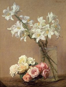 Lilien in einer Vase, 1888 von Ignace Henri Jean Fantin Latour