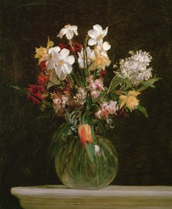 Weiße Narzissen, Hyazinthen und Tulpen, 1864
