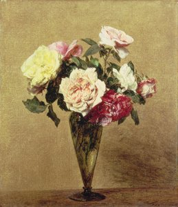 Rosen in einer Vase, 1892 von Ignace Henri Jean Fantin Latour
