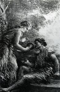 Sieglinde und Siegmund, Szene aus Wagners Oper 