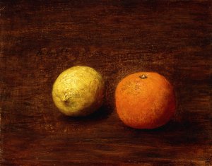 Stillleben, Zitrone und Orange von Ignace Henri Jean Fantin Latour