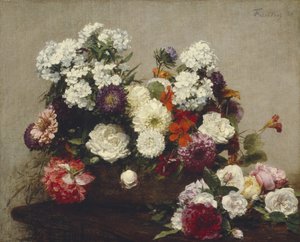 Stillleben mit Blumen, 1881 von Ignace Henri Jean Fantin Latour