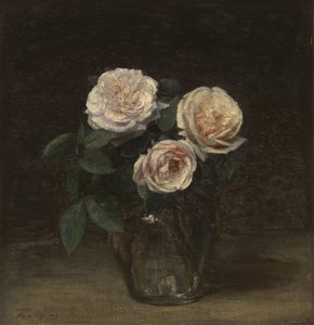 Stillleben mit Rosen, 1877 von Ignace Henri Jean Fantin Latour