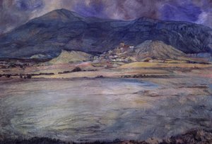 Dorf von Zaragoza – 20. Jahrhundert von Ignacio Zuloaga y Zabaleta