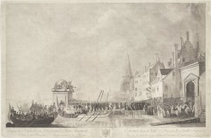 Ankunft von Napoleon und Josephine in Antwerpen, 1803 von Ignatius Joseph van den Berghe