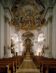 Innenansicht der Abtei von San Marino und San Anianus von Ignaz  Gunther