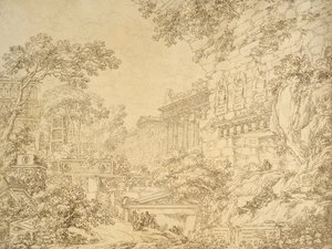Landschaft mit Ruinen von Ignazio Degotti