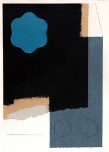 Blaues geometrisches Abstrakt